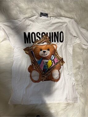 Authentic Moschino Couture Teddy Bear T-Shirt This Is Not A Moschino Toy